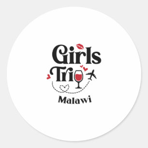Adesivo Garotas do Vinho Fofas Viagem Malawi Férias