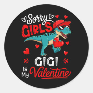 Adesivo Garotas Piada Engraçada Gigi é Meu Namorado T-rex 