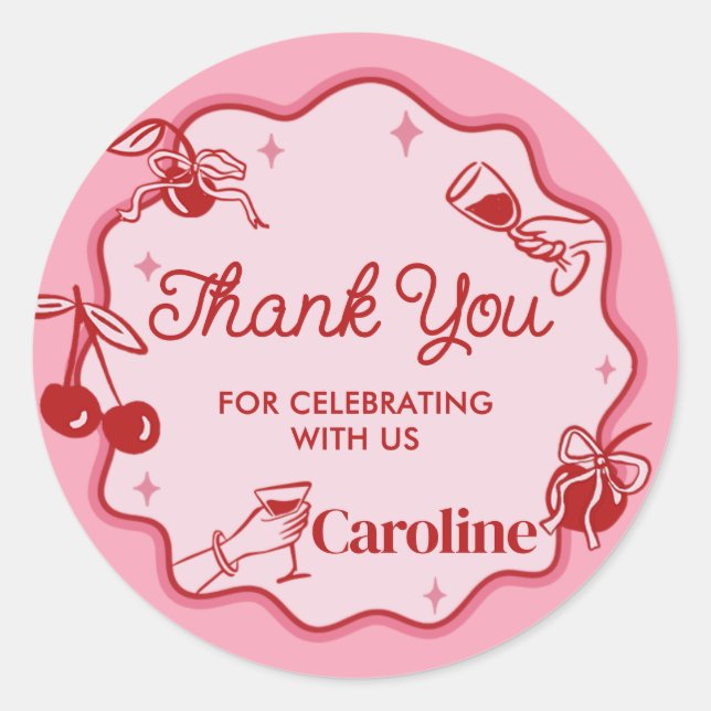 Adesivo Garotas Sujas Trinta e Vinheta de Aniversário (Frente)