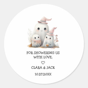 Adesivo garotinha fofa Primeiro Halloween Baby shower