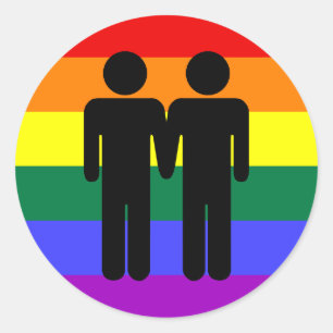 Adesivo Garoto + Boi-Arco-Íris