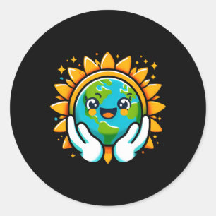 Adesivo Garoto Bonito Dia da Terra Meninos Meninos Feliz T