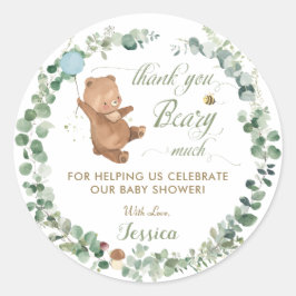 Adesivo Garoto Bonito Urso Verde Ferro Verde Obrigado Por 