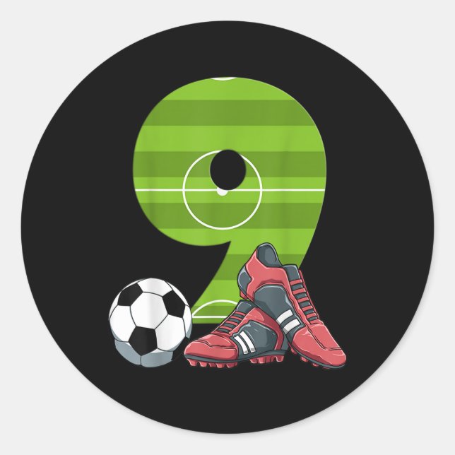 Adesivo Garoto de 9 anos Dabbing boy Jogador de futebol 9º (Frente)