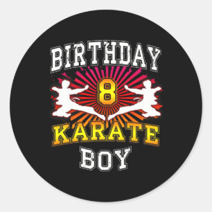Adesivo Garoto de Aniversário do 8º aniversário - Karate, 