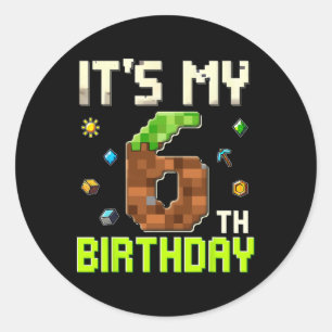 Adesivo Garoto de Aniversário Engraçado É Meu 6º Aniversár