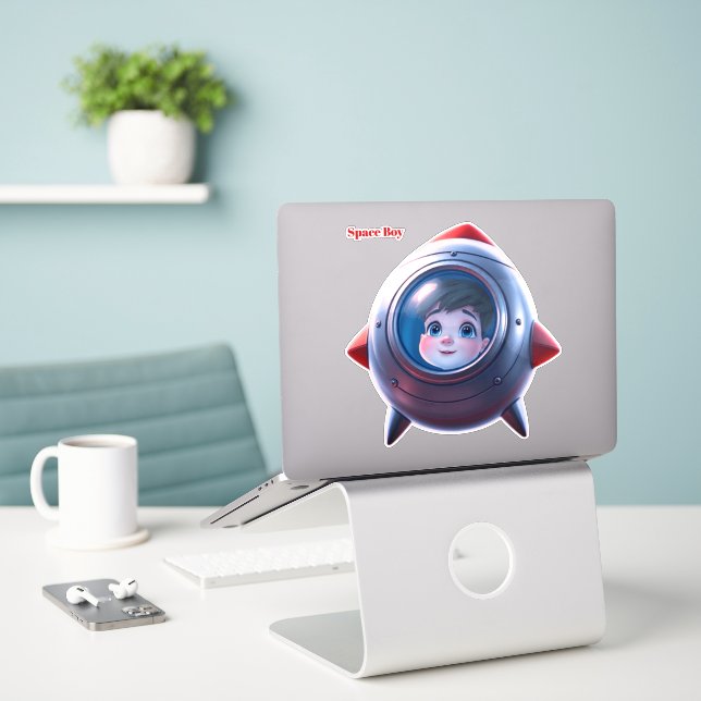 ADESIVO GAROTO ESPACIAL (Laptop na mesa)