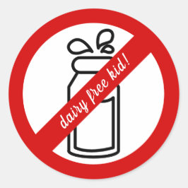 Adesivo Garoto sem leite! Alerta de Alergia Leiteira para 