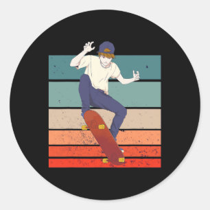 Adesivo Garoto Skatista Garoto Skate Skate Cultura Anime F