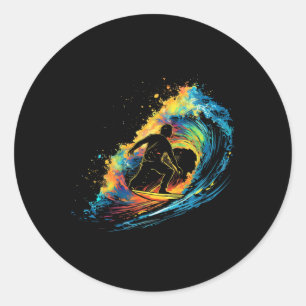 Adesivo Garoto Surfista Colorido No Surf Masculino