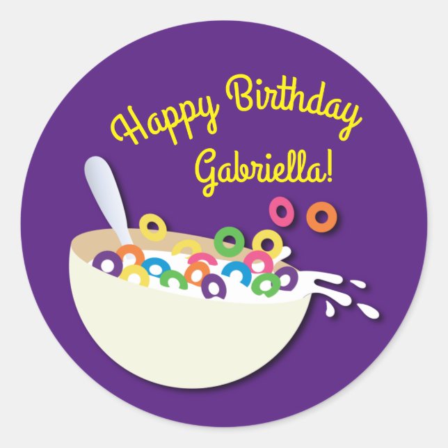 Adesivo Garotos de cereja, Festa de aniversário de sabão (Frente)