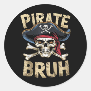 Adesivo Garotos de Halloween Pirata Caveira Ossos Cruzados