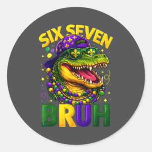 Adesivo Garotos Mardi Gras Seis Sete Bruh Mardigator Jacar