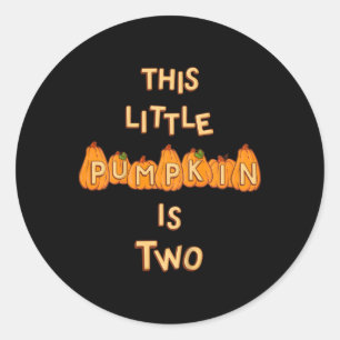 Adesivo Garotos Toddler segundo aniversário Queda Pumpkin 