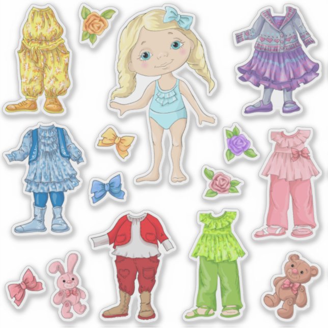 Adesivo Garotos Vestidos-A-Blonde-Doll Sticker (Frente)