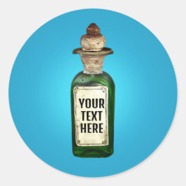 Adesivo Garrafa antiga com rótulo