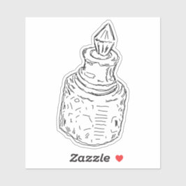 Adesivo Garrafa de vidro cristal