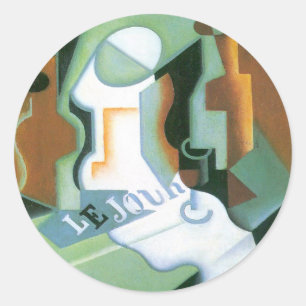 Adesivo Garrafa e Fruteira por Juan Gris, Cubismo Vintage