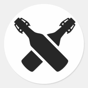 Adesivo Garrafas de cerveja cruzadas