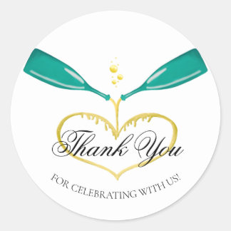 Adesivo Garrafas de Champanhe Vestidos Clássicos De Casame