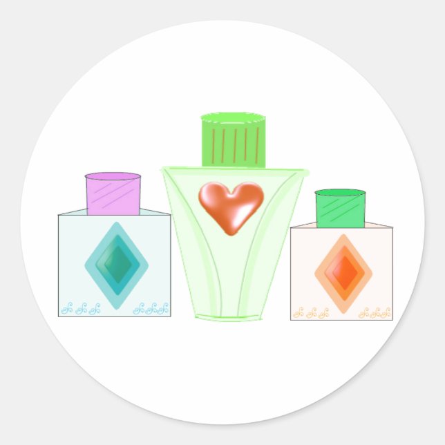 Adesivo Garrafas de perfume e de loção (Frente)