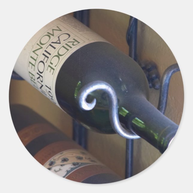 Adesivo Garrafas De Vinho Em Rack (Frente)