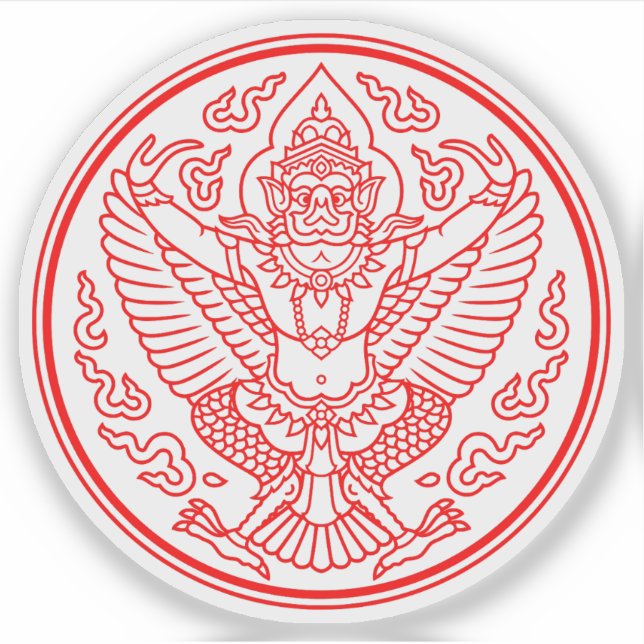 Adesivo Garuda Seal de Sião (Tailândia) (Frente)