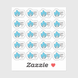 Adesivo Gás Utilitário Bill Mini Orçamento Bujo Planner