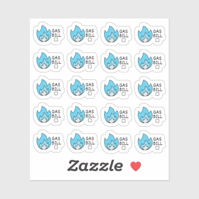 Adesivo Gás Utilitário Bill Mini Orçamento Bujo Planner (Folha)