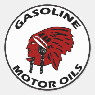 Adesivo Gasolina Red Indian placa antiga