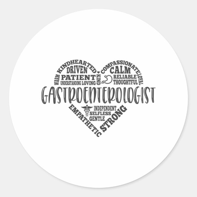 Adesivo Gastroenterologista, médico GI, Gastroenterologist (Frente)