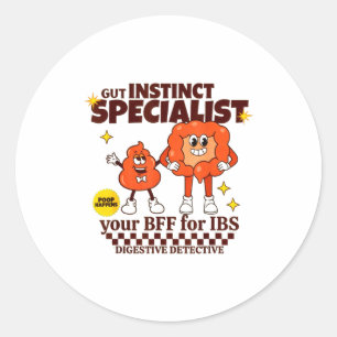 Adesivo Gastroenterologista Presente Retro Intestino Ibs G