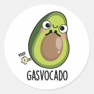 Adesivo Gasvocado Funny Fazendo Farsa Avocado Pun