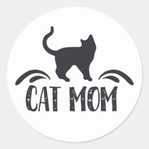 Adesivo Gata Divertida Louca Mãe Gatinho Gatinhos