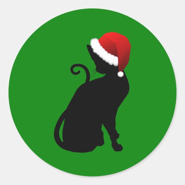 Adesivo Gata Papai Noel (Frente)