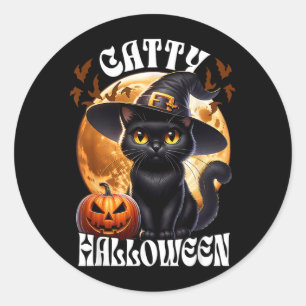 Adesivo Gata Preta Bruxa Catty Halloween Gata Preta