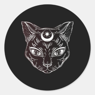 Adesivo Gata Preta Halloween Boho