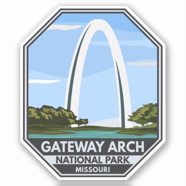Adesivo Gateway Arch National Park Missouri (Frente)