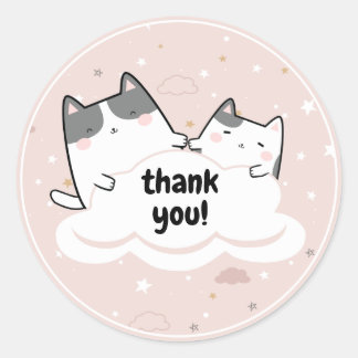 Adesivo Gatilho Gelado De Gato Rosa Gelado, Obrigado Nuven