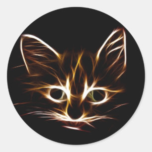 Adesivo Gatinho abstrato