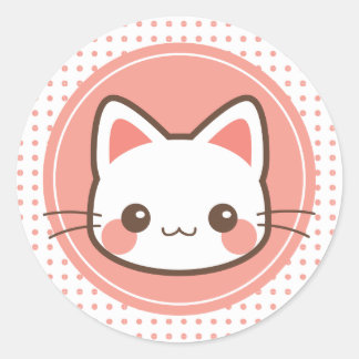 Adesivo Gatinho bonito de Kawaii
