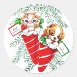 Adesivo Gatinho bonito do filhote de cachorro do bebê do