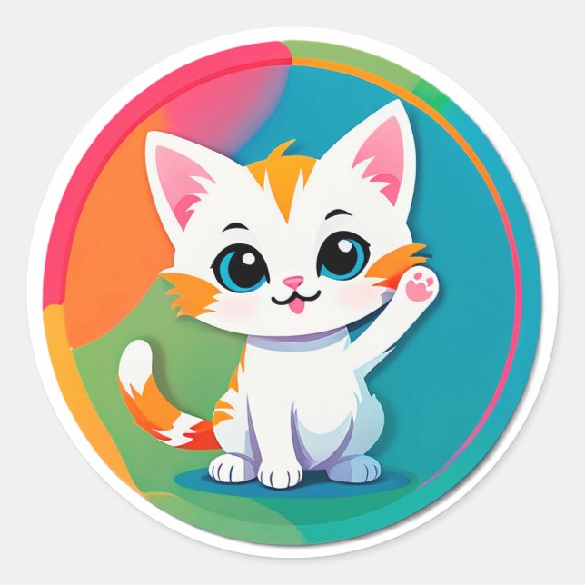 Adesivo Gatinho Brincalhão (Frente)