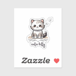 Adesivo Gatinho Cutie
