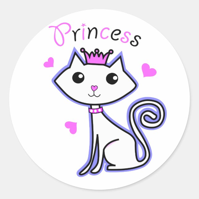 Adesivo gatinho da princesa (Frente)