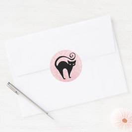 Adesivo Gatinho Damask Glam Halloween