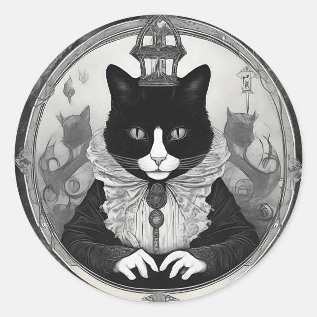 Adesivo Gatinho de Gótico (Frente)