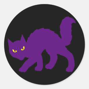 Adesivo Gatinho de Halloween, Mau assustador