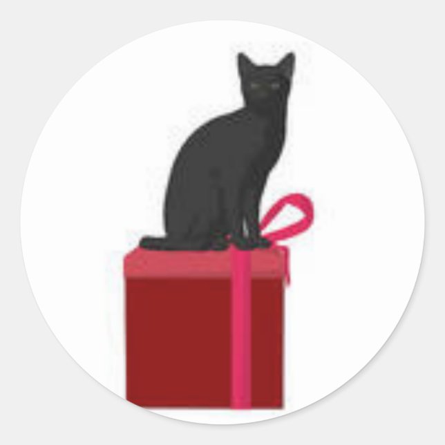 Adesivo Gatinho de Natal (Frente)