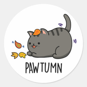 Adesivo Gatinho de outono, Gatinho de outono, Pawtumn
